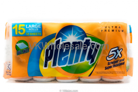 PLENTY Paper TOWELs, Strong and Absorbent - 15 Rolls