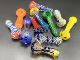 3'' - 4'' Spoons GLASS PIPEs Heavy Duty Assorted 25 PC Combo Offer