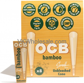 OCB Bamboo Pre-Rolled Small Cones, 3 Inch / 78mm 32PK