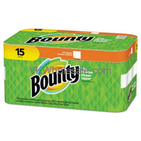 Bounty Paper TOWELs, White, 15-Count Package