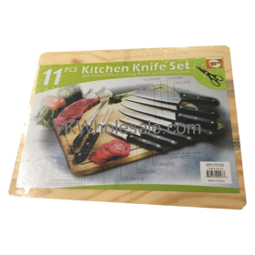 11PC Kitchen KNIFE Set W/ Wood Cutting Board