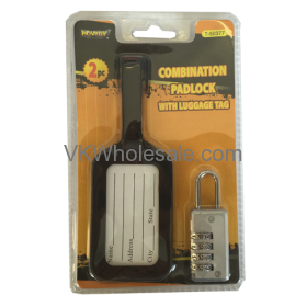 Combination Padlock with LUGGAGE Tag 1 PC