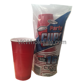 Solo DART Plastic Red Party Cups 16oz x 12 PC x 24 PK
