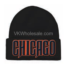 Chicago Embroidered Winter Skull Hats for FOOTBALL Fans 12PC