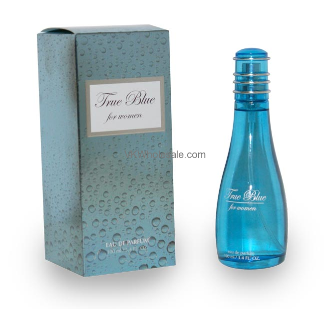 women's perfume blue bottle