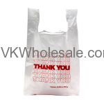 1/6 Heavy Duty Thank You T-Shirt Shopping Bags Wholesale