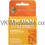 TROJAN Ultra Ribbed Lubricated Condoms