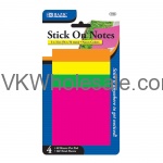 40 ct. 3" x 3" Neon Stick On Notes (4/Pack) wholesale