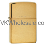 Zippo Brushed Brass Lighter, WIth Solid Brass