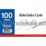 BAZIC 100 Ct. 3" X 5" Ruled White Index Card Wholesale