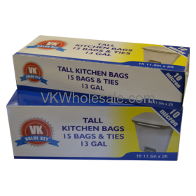 13 GAL Extra Strength Tall Kitchen Trash Bags