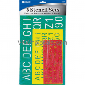 10, 17, 27 mm Size Lettering Stencil Sets (3/Pack)