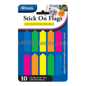Neon Color Arrow Stick On Flags Wholesale