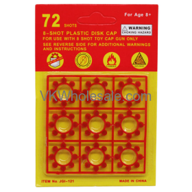 8-SHOT 9-PLASTIC DISK RING CAPS IN BLISTER CARD Wholesale