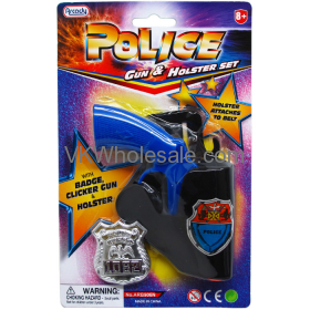 6.5" Police Gun & Holster Set Toy Wholesale