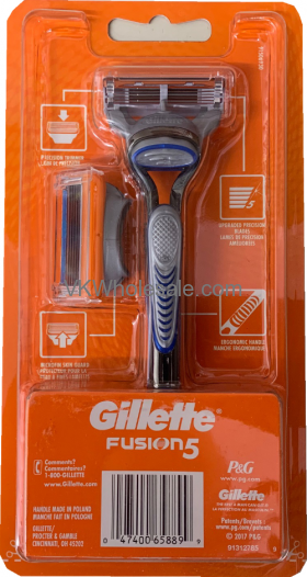 Gillette Fusion 5 Razor with 2 Blades Wholesale